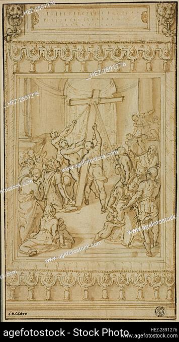 Saint Helena Kneeling before the True Cross, c.1582. Creator: Cesare Nebbia