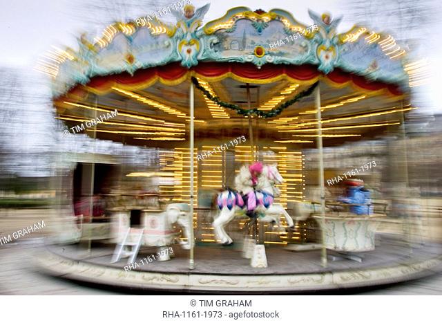 Carousel in Jardin des Tuileries, Central Paris, France
