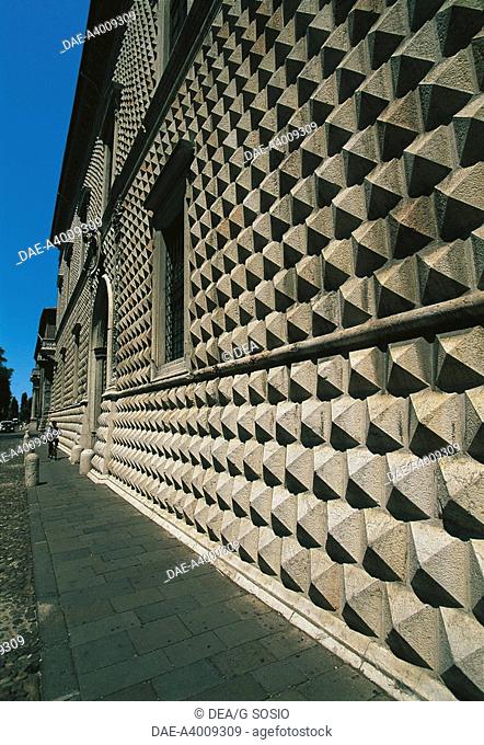 Italy - Emilia-Romagna Region - Ferrara. Historical Ferrara. UNESCO World Heritage List, 1995, 1999. Renaissance Palazzo dei Diamanti