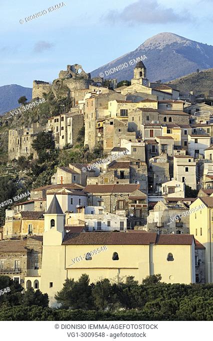 Scalea, district of Cosenza, Calabria, Italy, Europe, Tyrrhenian coast, view of the historic center village