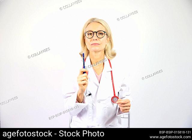 A female doctor in her fifties