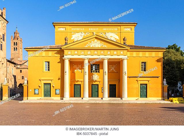 Classicist Teatro Comunale, Piazza dei Martiri, Carpi, Province of Modena, Emilia-Romagna, Italy, Europe