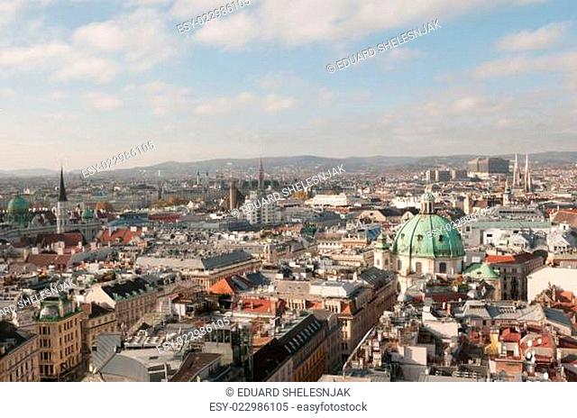 Wien Blick von der Stephanskirche