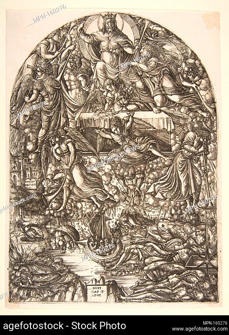 The Opening of the Seventh Seal, from the Apocalypse. Artist: Jean Duvet (French, ca. 1485-after 1561); Date: n.d; Medium: Engraving; Dimensions: plate: 12 1/16...