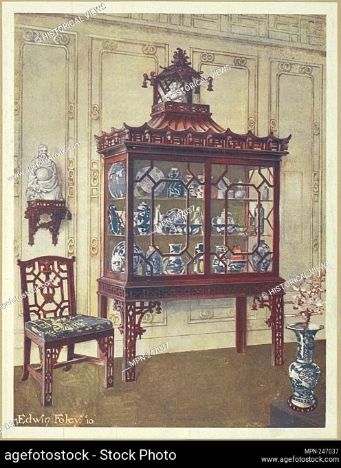 Carved China case in Chippendale's Chinese manner. A Chippendale Chinese chair, ca. 1750. Foley, Edwin, d. 1912 (Author) Foley, Edwin, d
