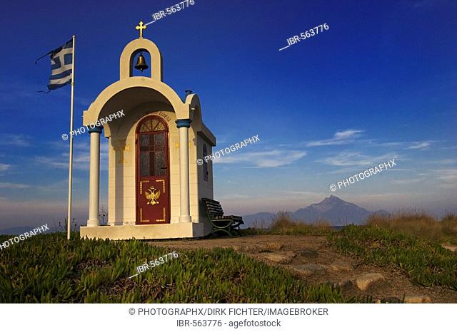 Small chapel, Mount Athosin, Sarti, Sithonia, Chalkidiki, Greece