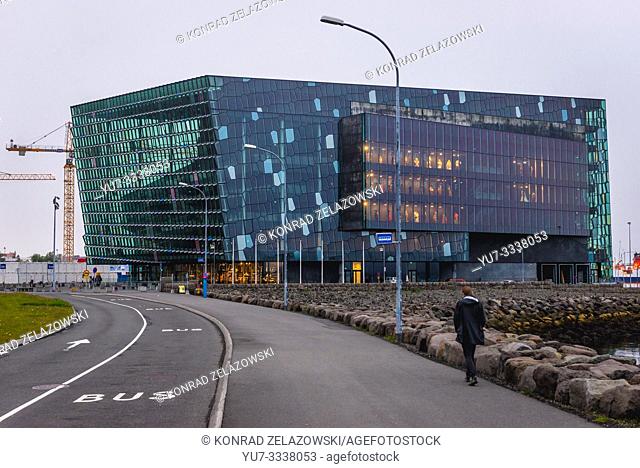 Harpa concert hall and conference centre in Reykjavik, capital city of Iceland