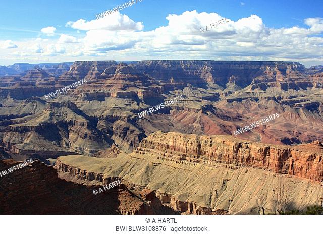 Grand Canyon, view from Grandview Point to Walhalla Plateau, USA, Arizona, Grand Canyon NP