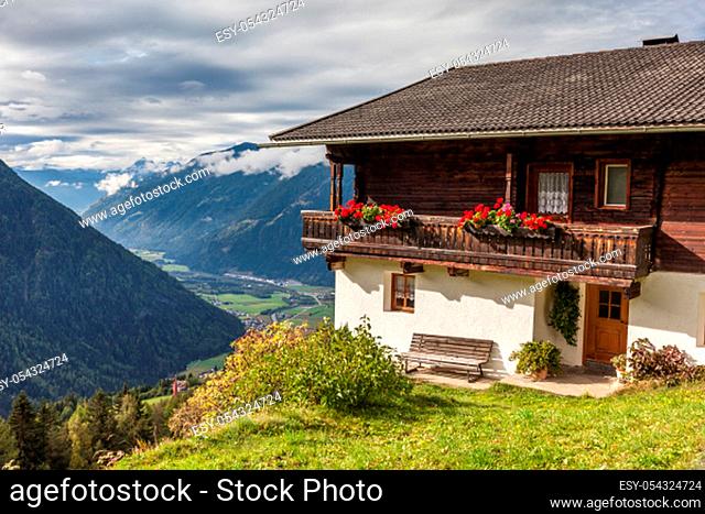 Large, old mountain farm in Ahornach above the Tauferer Ahrntal, South Tyrol, Italy