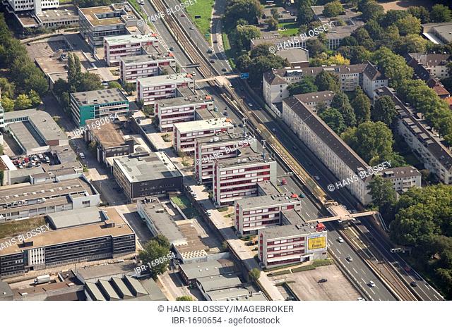 Aerial view, ETEC Essen on the A40, Technology Center Essen, Essen, Ruhrgebiet region, North Rhine-Westphalia, Germany, Europe