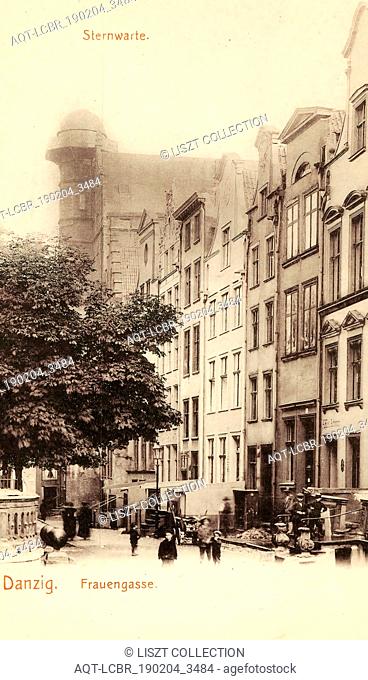 Mariacka Street in Gdansk, Gdansk in the 1900s, Observatories in Poland, 1903, Pomeranian Voivodeship, Danzig, Frauengasse, Sternwarte