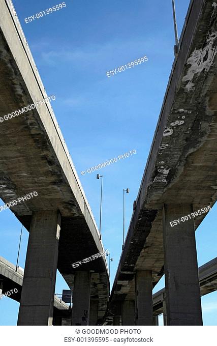 Under the highway viaducts