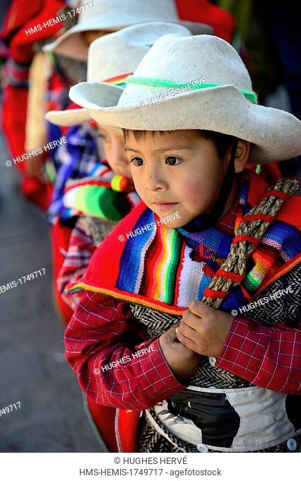 Peru, Cuzco province, Cuzco, listed as World Heritage by UNESCO, Corpus Christi feast, for several days in June, parade through the streets