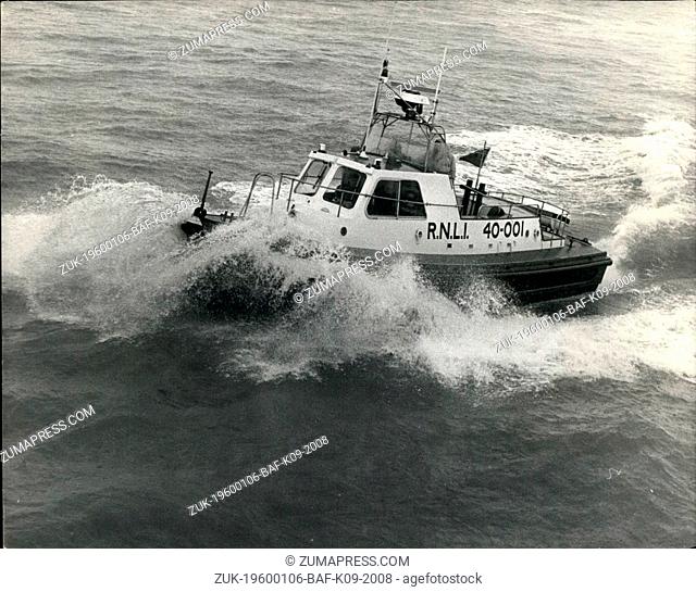 1972 - New experimental R.N.L.I. life-boat with fibre-glass hull: A new experimental boat has been built for the Royal National Life-boat Institution with a...