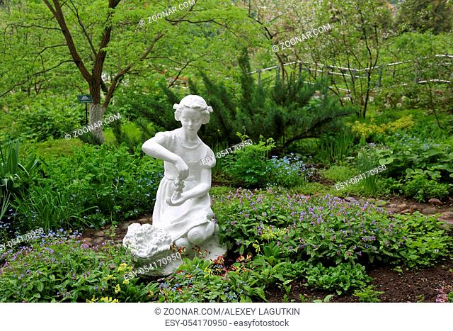 VLADIMIR, RUSSIA - MAY 19, 2018: Patriarchal Garden in the historical center of the city. Known as a place of cultural rest from the XVI century