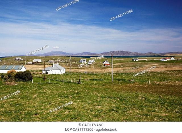 A view across the crofting landscape of the Cille Bharra area of Barra
