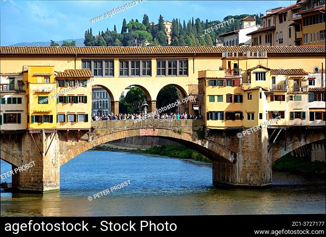 Ponte Vecchio bridge over the river Arno in Florence - Italy