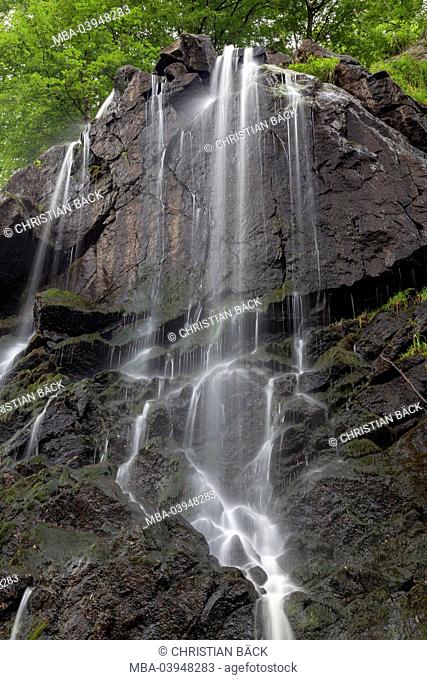 Din waterfall near Bad Harzburg, Harz, Lower Saxony, Central Germany, Germany
