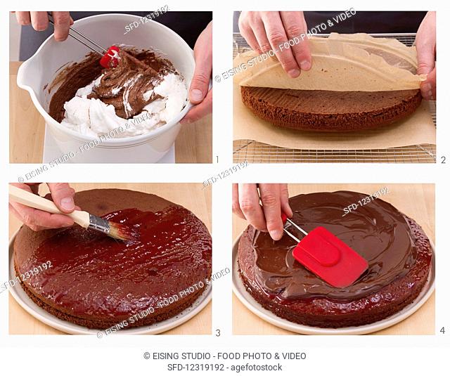 How to make a chocolate cake with currant jelly