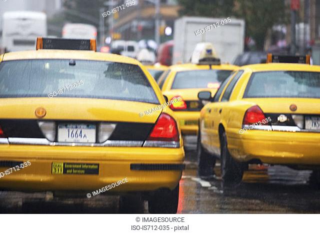 Yellow taxi cabs new york