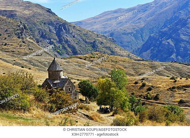 renovated Karapet church (11th century) of Tsakhats Kar Monastery, near Yeghegnadzor, Vayots Dzor province, Armenia, Eurasia