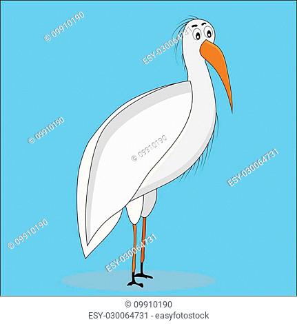Crane cartoon bird Stock Photos and Images | agefotostock