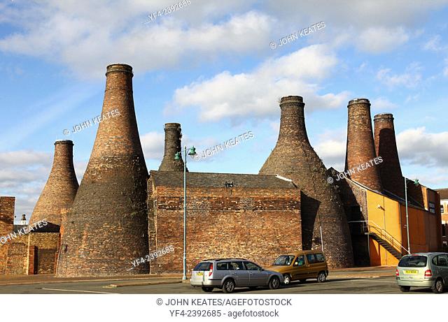 The bottle ovens or kilns at Gladstone Pottery Museum Stoke-on-Trent Staffordshire
