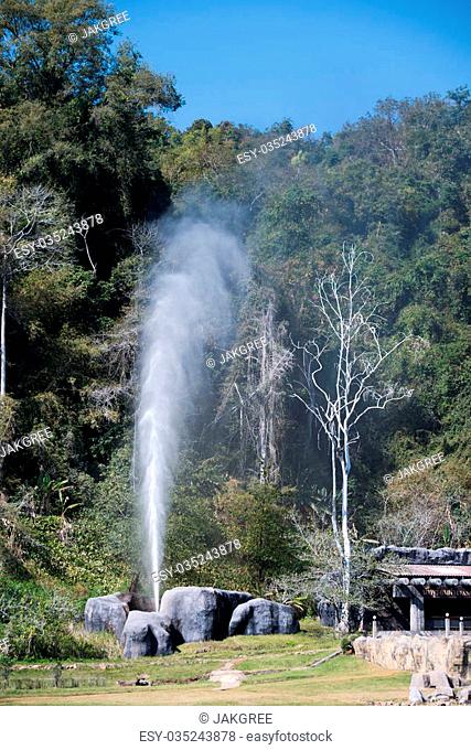 fang Hot Spring National Park is part of Doi Pha Hom Pok National Park in Chiang Mai, Thailand