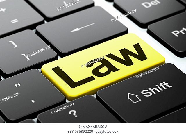 Law concept: Law on computer keyboard background
