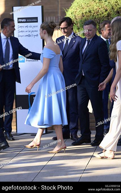 Crown Princess Leonor attends Fundacion Princess of Girona Awards Ceremony at Water Museum (Agbar Foundation) on July 5, 2022 in Cornella de Llobregat