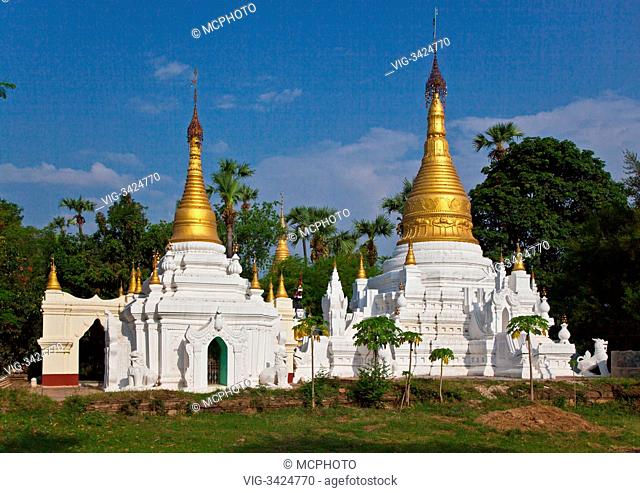 BUDDHIST SHRINES in historic INWA which served as the Burmese Kingdoms capital for 400 years - MYANMAR - 02/05/2012