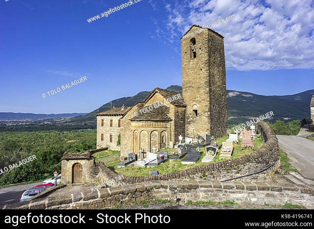 Romanesque church of San Martín de Oliván, Romanesque style around 1060, term of Biescas, Alto Gállego, Huesca, Spain