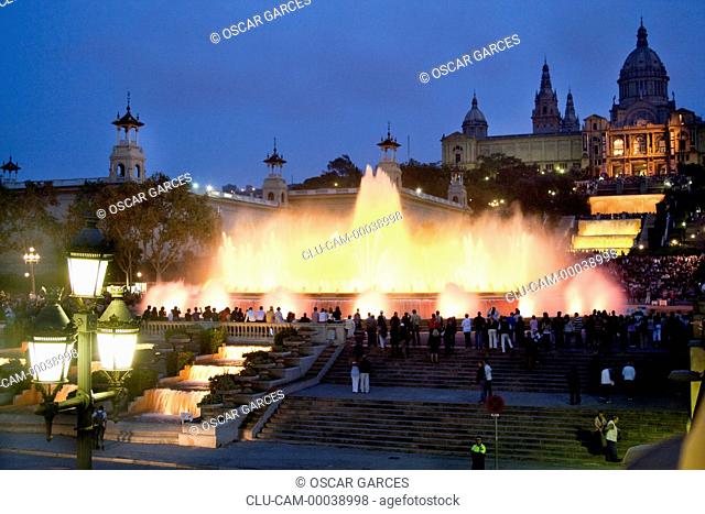 Magic Fountain of Montjuic, Barcelona, Catalonia, Spain, Western Europe