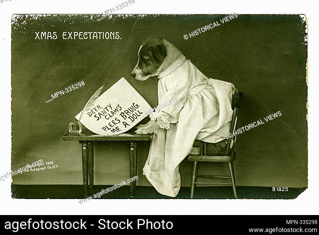 Xmas expectations. Rotograph Co. (New York, N.Y.) (Publisher). Holiday postcards Christmas. Copyright Date: 1906 Place: New York