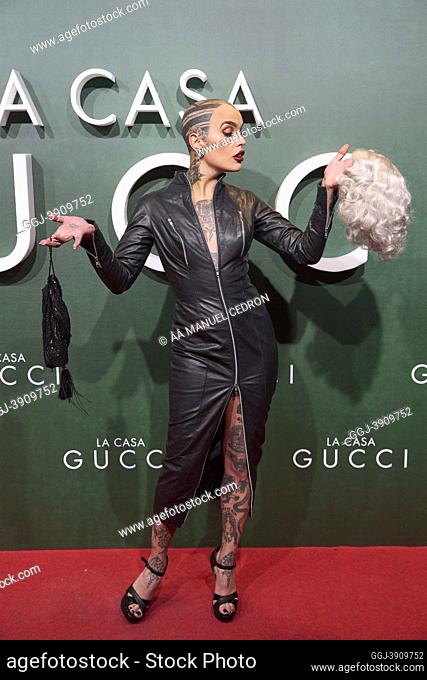 Vinila von Bismark attends 'House of Gucci' Premiere at Callao Cinema on November 23, 2021 in Madrid, Spain
