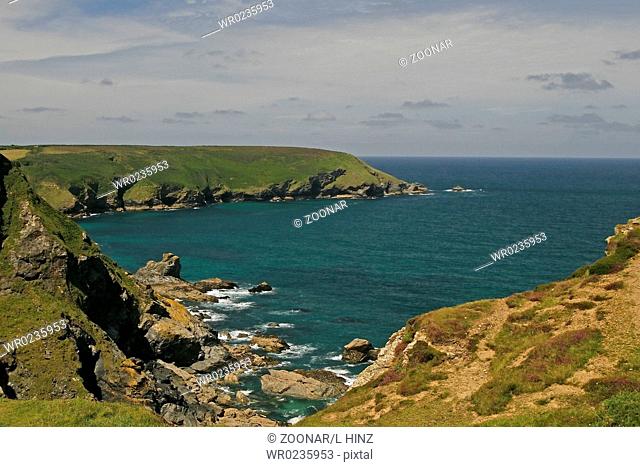 Rocky coast east of Godrevy, Cornwall, southwest England