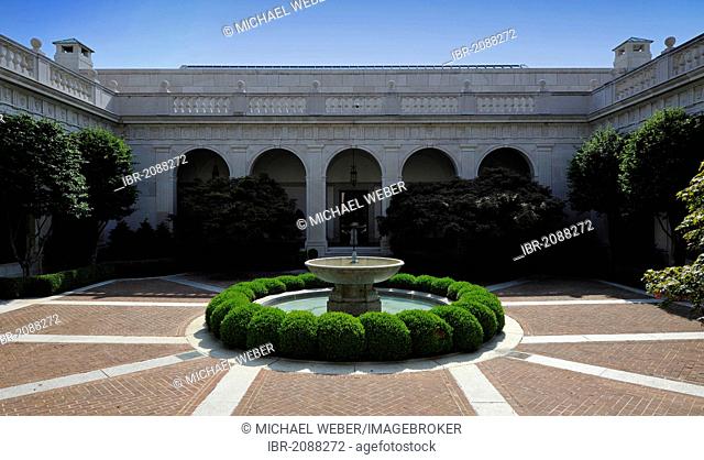 Courtyard, Freer Gallery of Art, museum, National Mall, Washington DC, District of Columbia, United States of America, USA