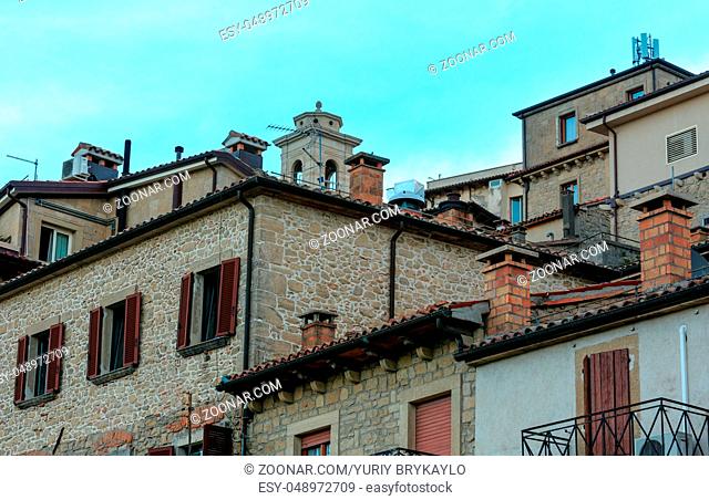 San Marino (oldest republic in the world) town old architecture view