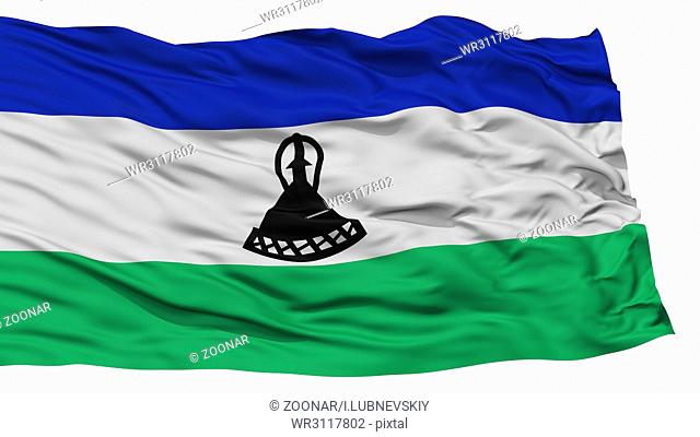 Isolated Lesotho Flag