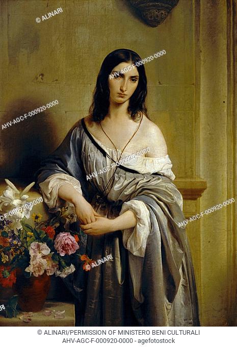 Melancholy, painting by Francesco Hayez exhibited at the Brera Picture Gallery of Milan (1840-1842), shot 1993 by Magliani, Mauro for Alinari