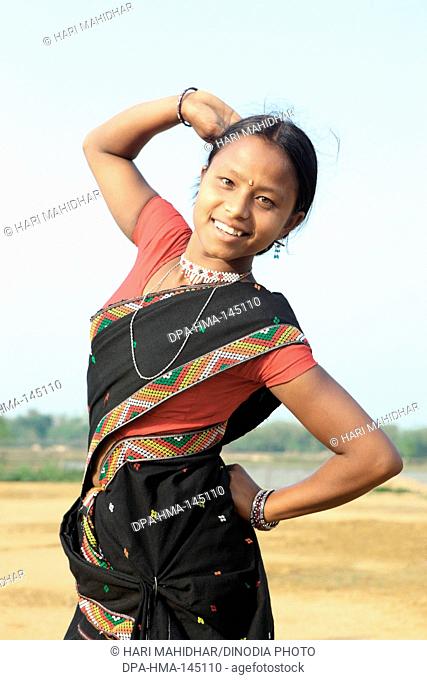 Assami young woman celebrating Bihu festival ; Assam ; India NO MR