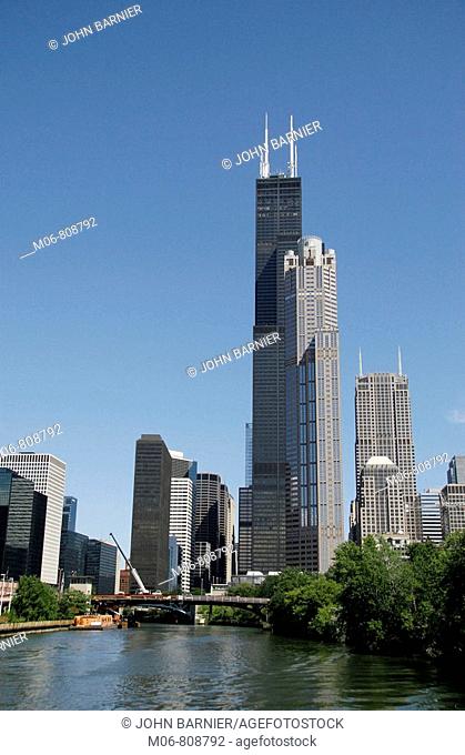 Sears Tower, Chicago, from the Chicago River