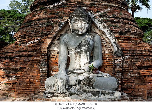 Buddha statue at the Yadana See Mee Pagoda, Inwa, Mandalay region, Myanmar
