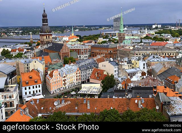 View over Old Town of Riga, Latvia