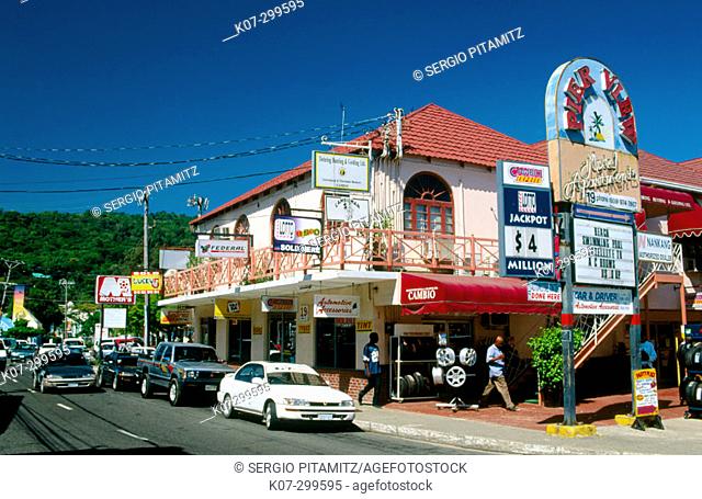 Main street of Ocho Rios, Jamaica