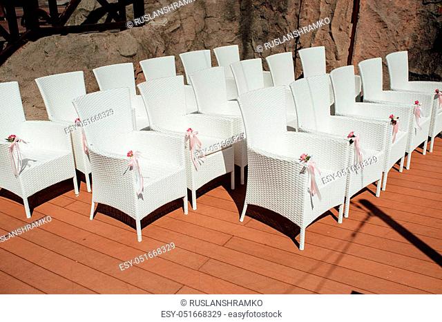 chair set for wedding or another event or visiting ceremony