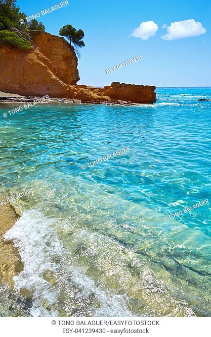 Cala Pinets beach in Benissa also Benisa of Alicante at Spain