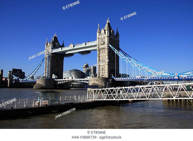 Great Britain, England, UK, United Kingdom, London, travel, tourism, Tower Bridge, landmark, bridge, Thames, river, flow