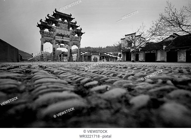 Yixian county in anhui province XiDi ancient archway