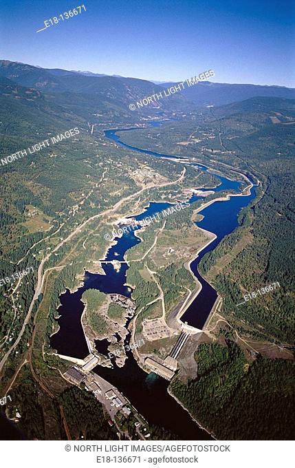 West Kootenay power dams, Kootenay River. Nelson, British Columbia, Canada
